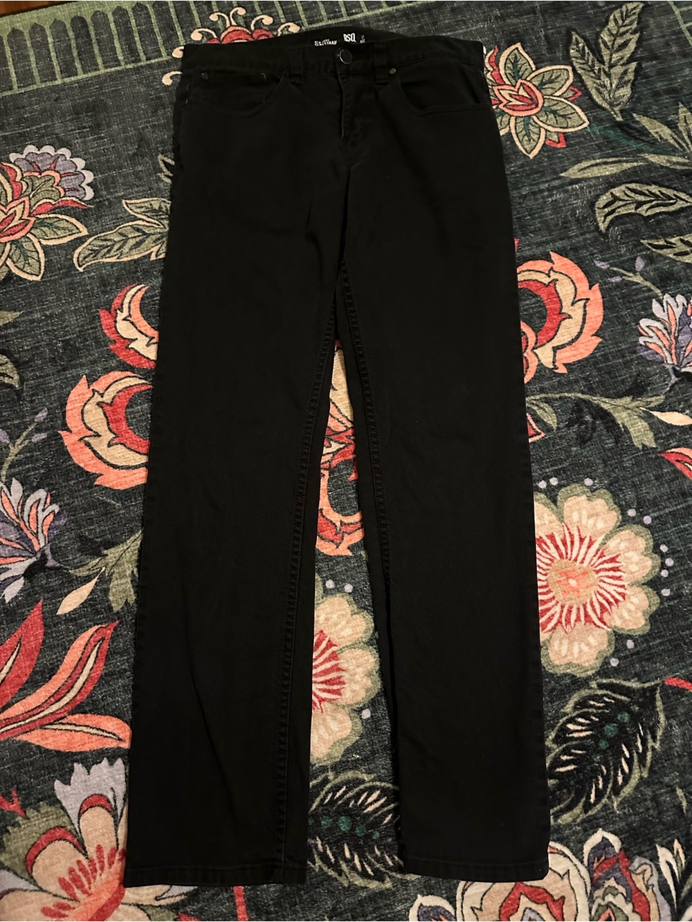 RSQ Slim Straight Black Jeans 31x32 🖤